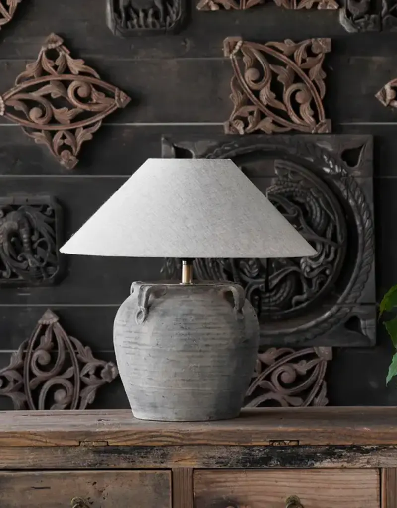 Ceramic Water Pot Table Lamp with Handles
