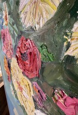 Large Blue Impressionist Floral by Chantry Brewer - 36x48