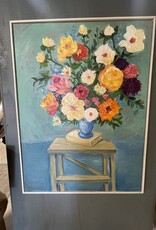 Large Blue Impressionist Floral by Chantry Brewer - 36x48