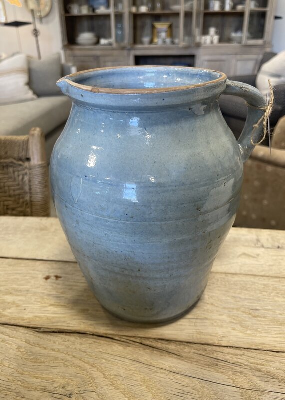 Cottage Crafted Jug, Tall, Light Blue