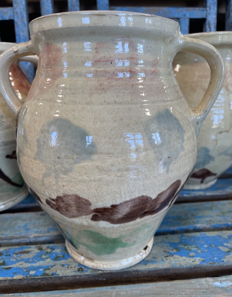 Cottage Crafted 2-Handle Jug, Majolica