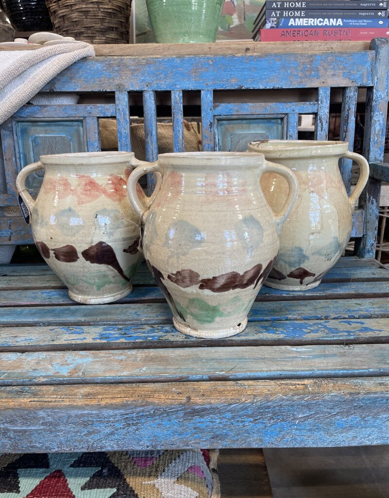 Cottage Crafted 2-Handle Jug, Majolica