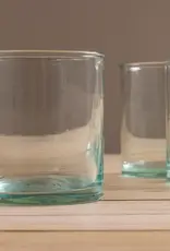 Premium Recycled Glass "Double Old Fashioned" DOF Drinking Glass Made of Cola Bottles in Bolivia