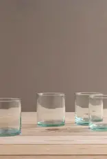 Premium Recycled Glass "Double Old Fashioned" DOF Drinking Glass Made of Cola Bottles in Bolivia