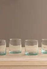 Premium Recycled Glass "Double Old Fashioned" DOF Drinking Glass Made of Cola Bottles in Bolivia