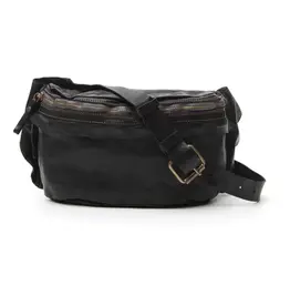 Campomaggi Desiree Cross Body Italian Leather Bag in Black