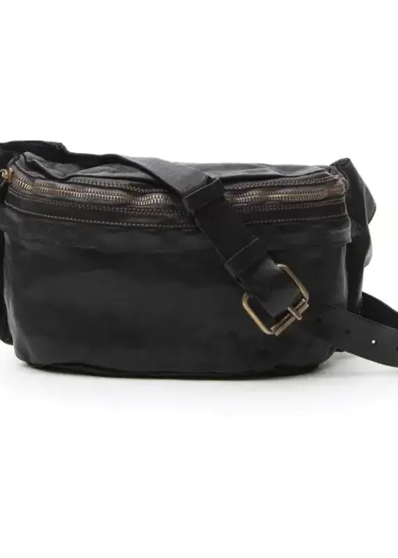 Campomaggi Desiree Cross Body Italian Leather Bag in Black
