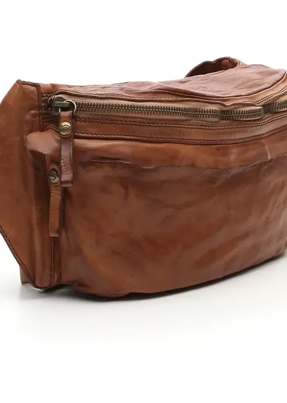 Campomaggi Desiree Cross Body Italian Leather Bag in Cognac