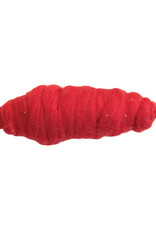 10 Yard Wool Felt Roving Yarn, Red