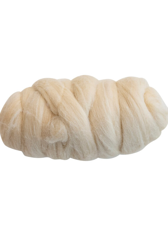 10 Yard Wool Felt Roving Yarn, Cream