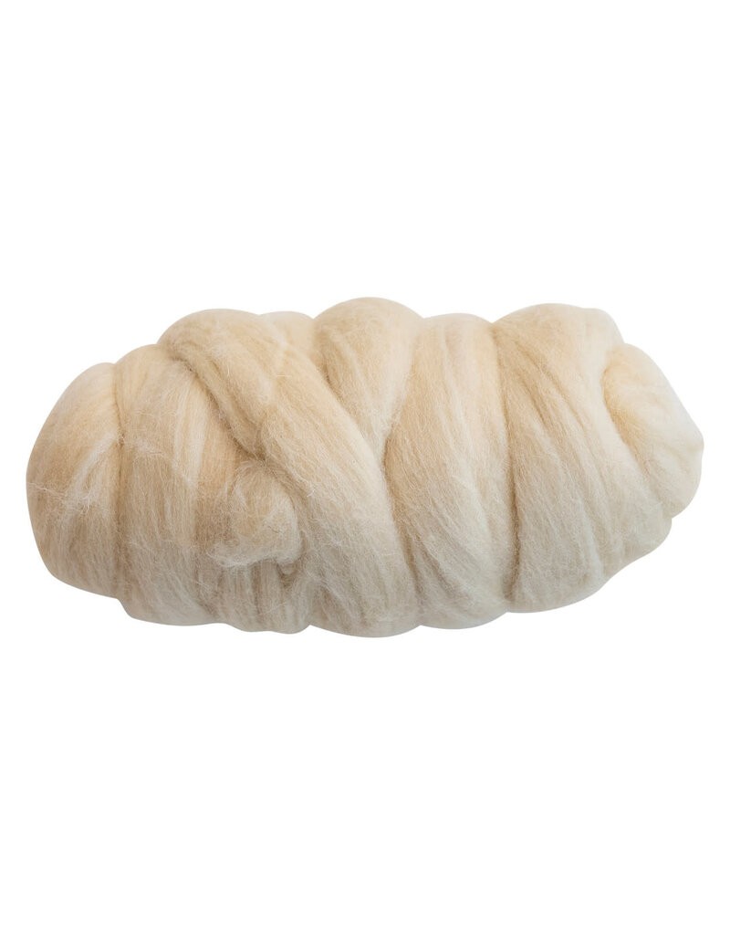 10 Yard Wool Felt Roving Yarn, Cream