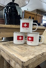 Beljar Swiss Cross Metal Enamel-Dipped Mugs