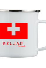 Beljar Swiss Cross Metal Enamel-Dipped Mugs