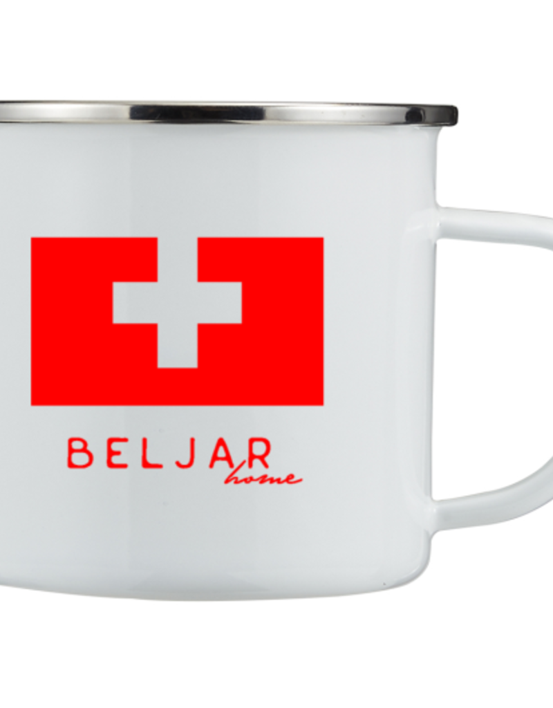 Beljar Swiss Cross Metal Enamel-Dipped Mugs