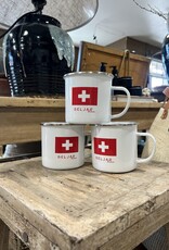 Beljar Swiss Cross Metal Enamel-Dipped Mugs