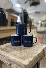 Beljar Brand Blue Metal Enamel-Dipped Mugs