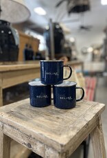 Beljar Brand Blue Metal Enamel-Dipped Mugs