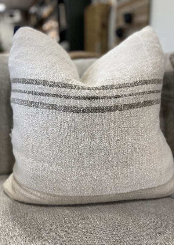 Grainsack Pillow -Mushroom Stripe
