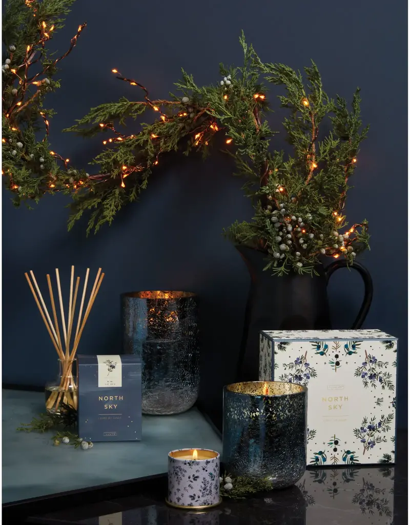 Small Radiant Glass Candle North Sky