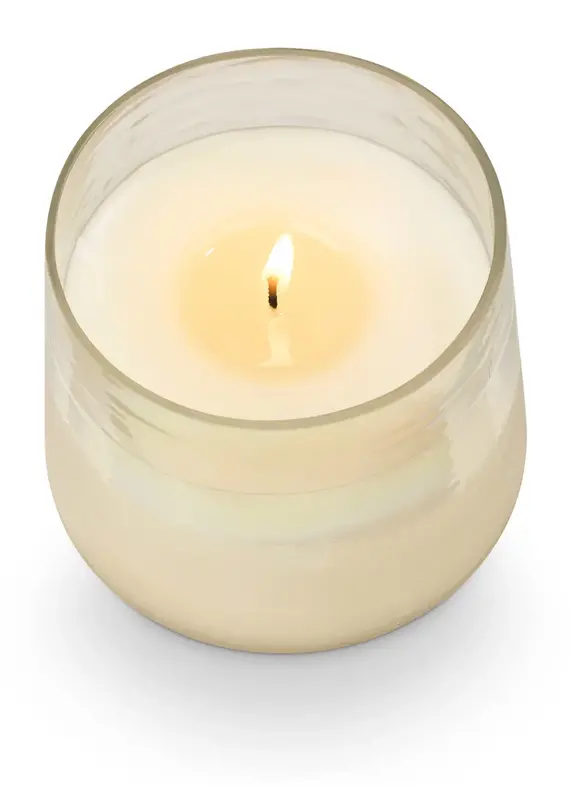 Winter White Baltic Glass Candle