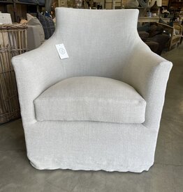 Victoria Swivel Glider in Desert Linen Natural Slip Cover