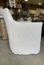 Victoria Swivel Glider Chair with Desert Linen Natural Slip Cover