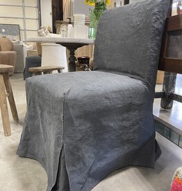 Slipcovered Chair w/Recycled Tarp Charcoal Grey