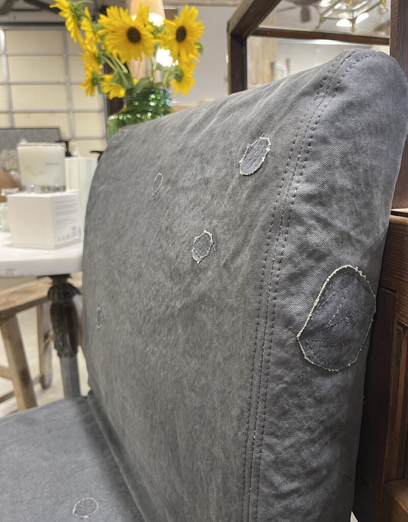 Slipcovered Chair w/Recycled Tarp Charcoal Grey