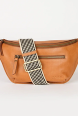 Desiree Crossbody Bum Bag in Wild Oak Soft Grain Leather with both Adjustable Strap and Webbing Strap