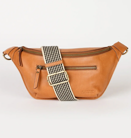 The Desiree Bum Bag ­in Wild Oak Soft Grain Leather w/ Checkered & Wild Oak Straps