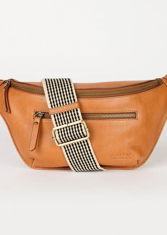 The Desiree Bum Bag ­in Wild Oak Soft Grain Leather w/ Checkered & Wild Oak Straps