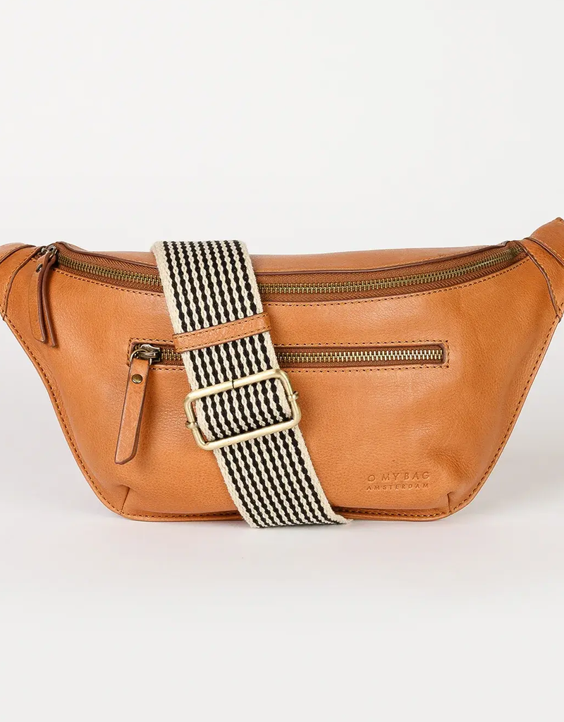 Desiree Crossbody Bum Bag in Wild Oak Soft Grain Leather with both Adjustable Strap and Webbing Strap