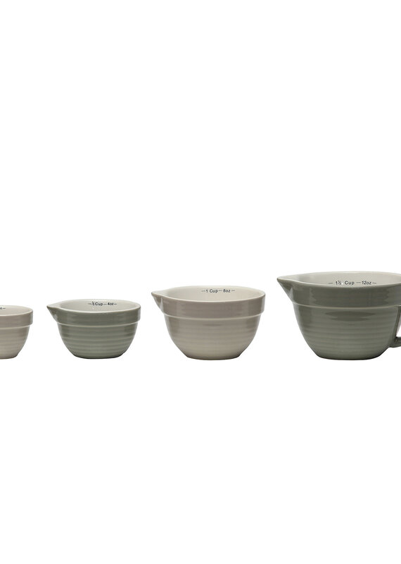 Batter Bowl Shaped Measuring Cups, Grey colors, Set of 4