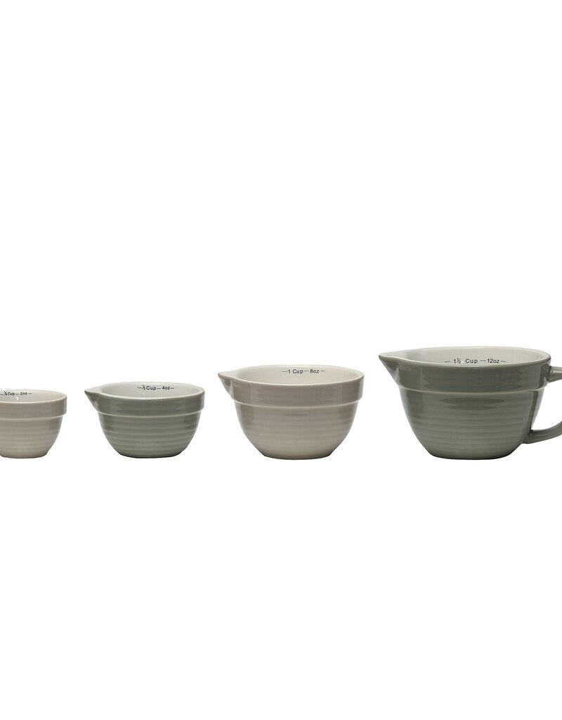 Batter Bowl Shaped Measuring Cups, Grey colors, Set of 4