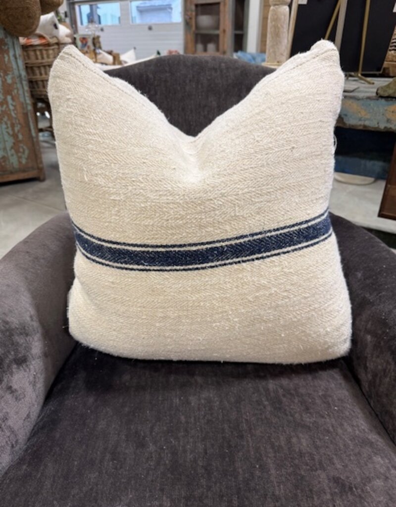 French Grain Sack Pillows with 100% Down Insert