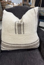 French Grain Sack Pillows with 100% Down Insert