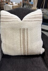 French Grain Sack Pillows with 100% Down Insert