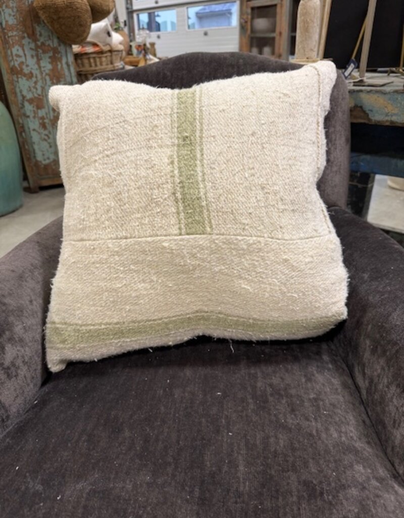 French Grain Sack Pillows with 100% Down Insert