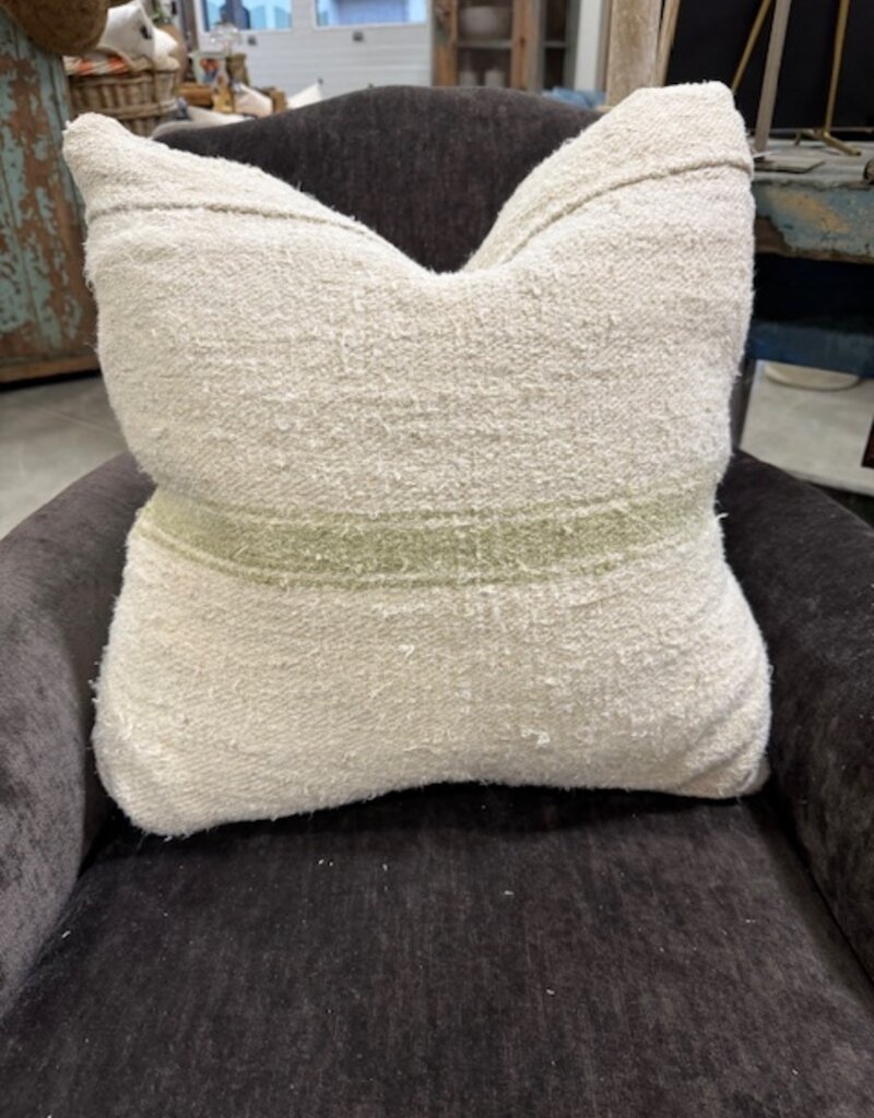 French Grain Sack Pillows with 100% Down Insert