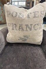Authentic French Postal Sack Pillow with 100% Down Insert