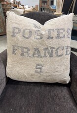 Authentic French Postal Sack Pillow with 100% Down Insert