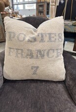 Authentic French Postal Sack Pillow with 100% Down Insert