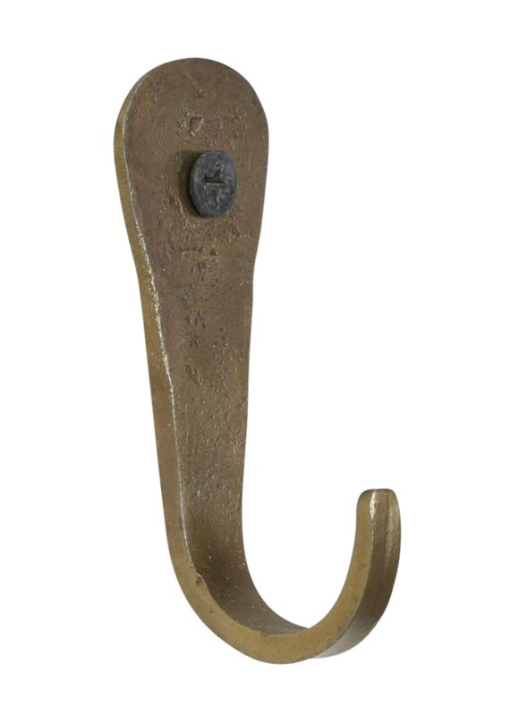 Forged Hook, Iron - Brass