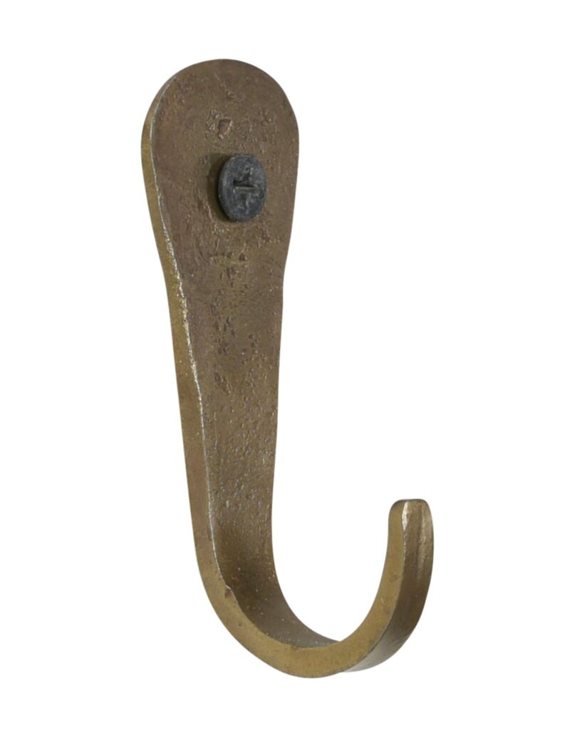 Forged Hook, Iron - Brass
