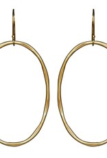 Aurora Earring - Oval with Stones, Pyrite