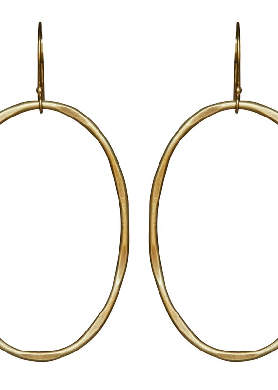 Aurora Earring - Oval with Stones, Pyrite