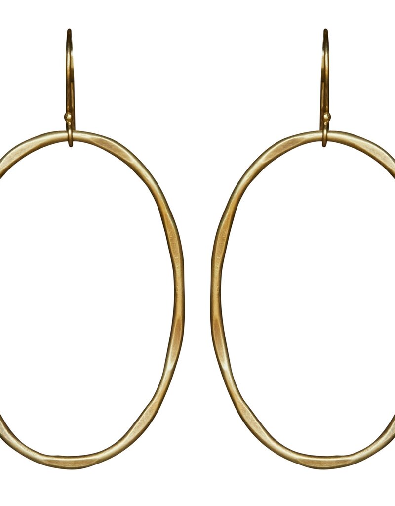 Aurora Earring - Oval with Stones, Pyrite
