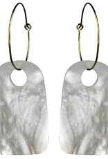 Arched Mother of Pear Earring