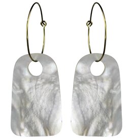 Arched Mother of Pear Earring