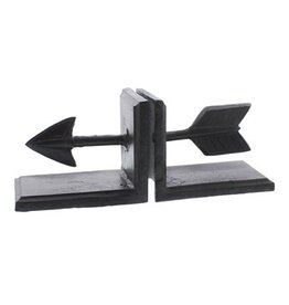 Arrow Cast Iron Bookends - Brown